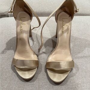 Lulu's Elegant Gold Heels